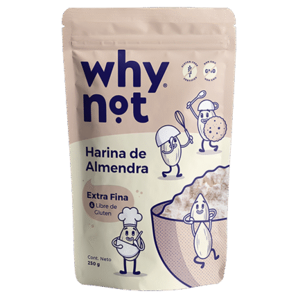 ALIMENTOS Y BEBIDAS HARINA DE ALMENDRA DOYPACK X 250 GR WHYNOT CEREALES