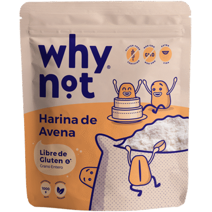 ALIMENTOS Y BEBIDAS HARINA DE AVENA DOYPACK X 1000 GR WHYNOT CEREALES