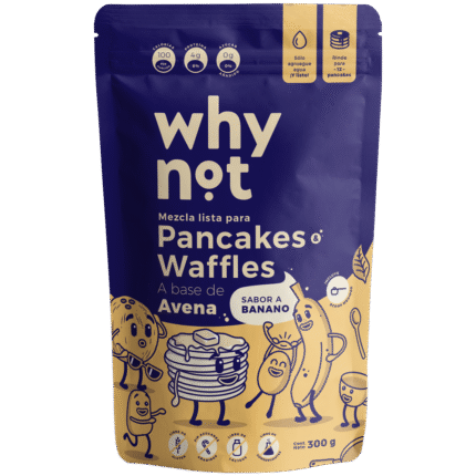 ALIMENTOS Y BEBIDAS MEZCLA PARA PANCAKES WAFFLES BANANO DOYPACK (X 300 GR) WHYNOT MEZCLAS