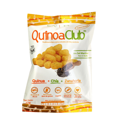 ALIMENTOS Y BEBIDAS PASABOCAS MAIZ (CHIA+ZANAHORIA) (Empaque X 6 Unidades X 12 G) QUINOA CLUB QUINOACLUB