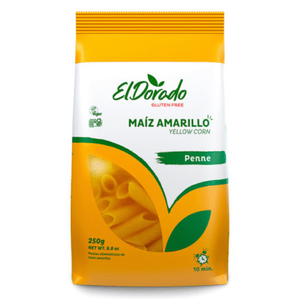 ALIMENTOS Y BEBIDAS PASTA DE MAIZ AMARILLO (PENNE) (Bolsa X 250 GR) EL DORADO EL DORADO