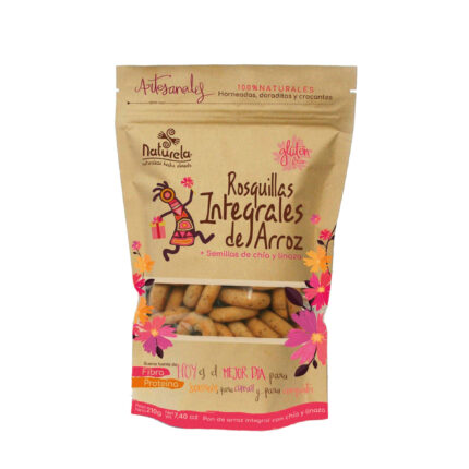 ALIMENTOS Y BEBIDAS ROSQUILLA PAN ARROZ CHIA LINAZA (190 GR PAQUETON) NATURELA NATURELA