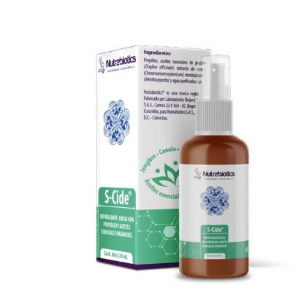 SALUD Y MEDICAMENTOS S-CIDE Spray Oral x 20 ml Nutrabiotics DOLOR DE GARGANTA