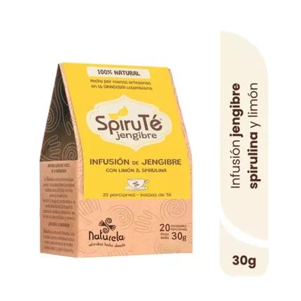 ALIMENTOS Y BEBIDAS TE JENGIBRE SPIRUTE (20 Bolsas X 30 GR) NATURELA BEBIDAS