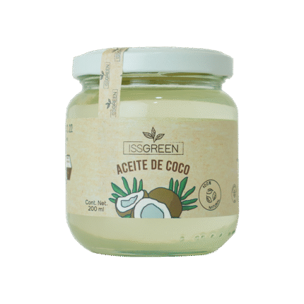 ALIMENTOS Y BEBIDAS ACEITE DE COCO (Tarro X 200 ML) ISSGREEN ACEITES