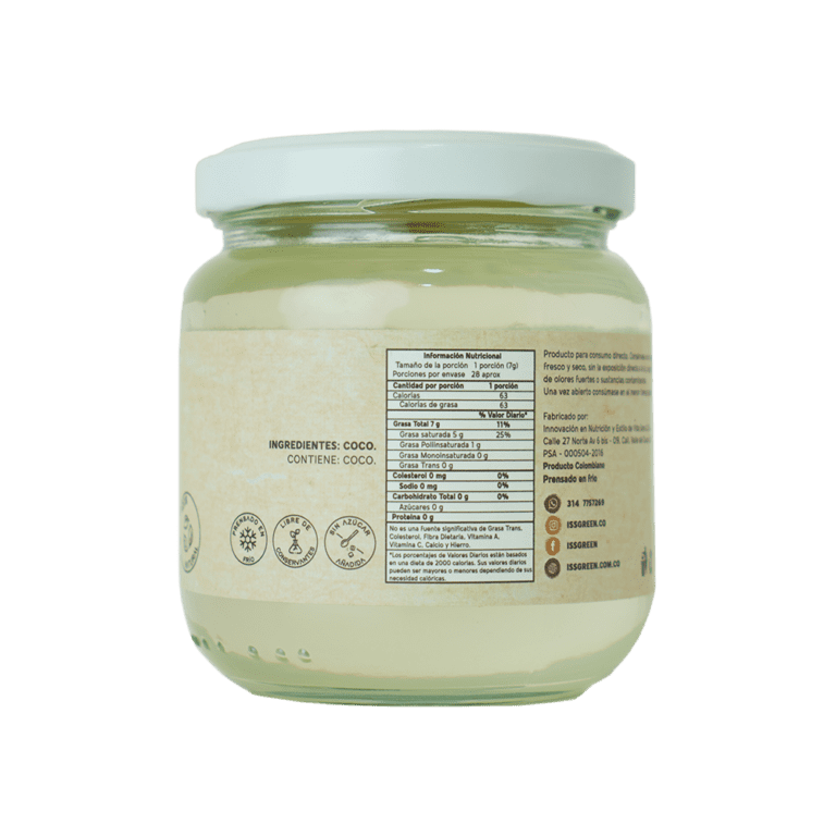 ACEITE DE COCO (Tarro X 200 ML) ISSGREEN - Imagen 2