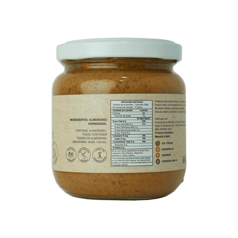 CREMA DE ALMENDRAS X 210 GR ISSGREEN - Imagen 2