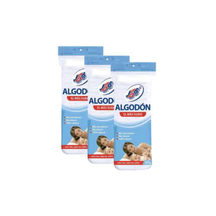 CUIDADO PERSONAL ALGODON ZIG-ZAG PAQUETE X 100 GR JGB (Pack X3) BOTIQUIN