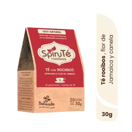 ALIMENTOS Y BEBIDAS TE ROOIBOS NATURAL SPIRUTE (20 Bolsas) NATURELA BEBIDAS