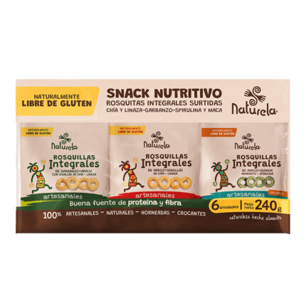 ALIMENTOS Y BEBIDAS ROSQUILLA INTEGRAL ARROZ SURTIDAS (Pack X 6 Unidades De 36 Gr) NATURELA NATURELA