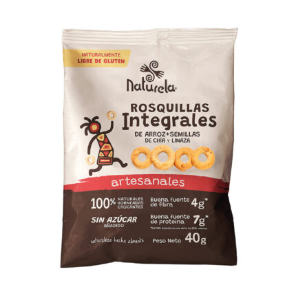 ALIMENTOS Y BEBIDAS ROSQUILLA INTEGRAL ARROZ CHIA LINAZA (Paquete X 36 GR, 6 Unidades) NATURELA NATURELA