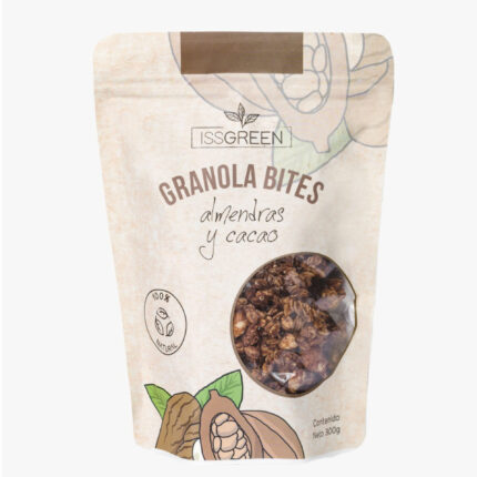 ALIMENTOS Y BEBIDAS GRANOLA BITES ALMENDRAS Y CACAO (Paquete X 300 GR) ISGREEN GRANOLA
