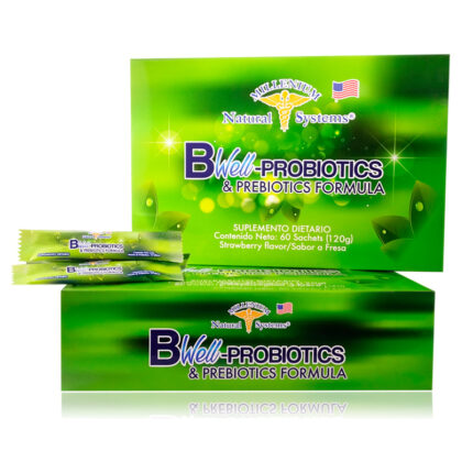 BIENESTAR Y NUTRICION BWELL PROBIOTICS & PREBIOTICS – Caja x 60 sobres – MNS Millenium Natural Systems NATURAL SYSTEM