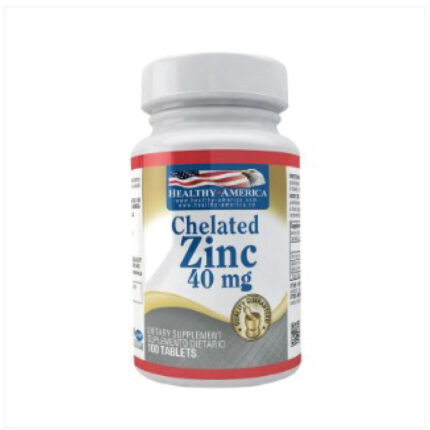BIENESTAR Y NUTRICION CHELATED ZINC 40MG (Frasco x 100 cap) HEALTHY AMERICA HEALTHY AMERICA