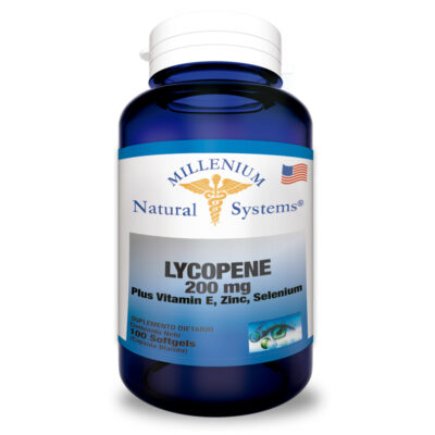 BIENESTAR Y NUTRICION LYCOPENE 200 mg – Frasco x 100 Softgels – MNS Millenium Natural Systems ANTIOXIDANTE