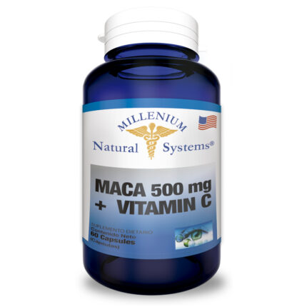 MACA 500 mg + VITAMIN C - Frasco x 60 Caps - MNS Millenium Natural Systems