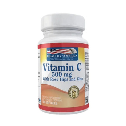 BIENESTAR Y NUTRICION VITAMINA C ROSE 500MG (Frasco x 100 cap) HEALTHY AMERICA ANTIOXIDANTE