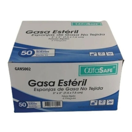 GASA ESTERIL CAJA X 50 SOBRES X 2 UNIDADES