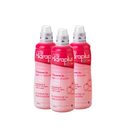 BIENESTAR Y NUTRICION HIDRAPLUS 45 ZIINC FRESA X 400 ML (PACK X3) TQ ANTIDIARREICOS Y SUEROS
