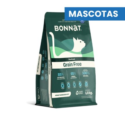 BONNAT GRAIN FREE FELINE STERILIZED 1,5 KG, ALIMENTO MASCOTAS