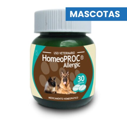 MASCOTAS HOMEOPROC ALLERGIC – Frasco x 30 Taletas – PROCONVET Mascotas
