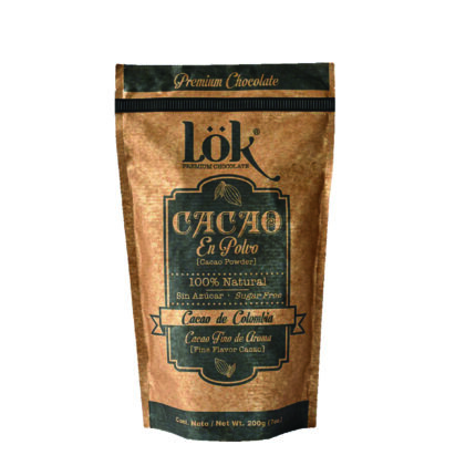 ALIMENTOS Y BEBIDAS CACAO EN POLVO LOK NATURAL 100% x 200 grs ALIMENTO EN POLVO