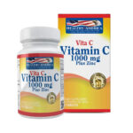 VITAMIN C 1000 MG W ZINC (Frasco x 100 tabletas) HEALTHY AMERICA