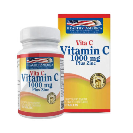 BIENESTAR Y NUTRICION VITAMIN C 1000 MG W ZINC (Frasco x 100 tabletas) HEALTHY AMERICA HEALTHY AMERICA