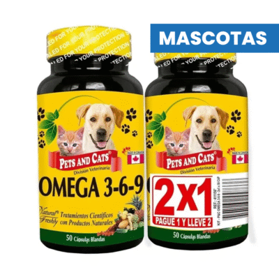MASCOTAS OMEGA 3-6-9 2×1 Frasco x 50 Caps NATURAL FRESHLY NATURAL FRESHLY VET