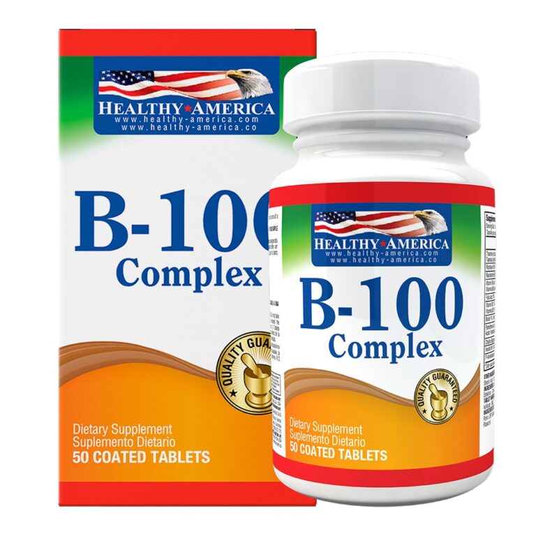 B-100 COMPLEX (Frasco x 50 tabletas) HEALTHY AMERICA - Imagen 1