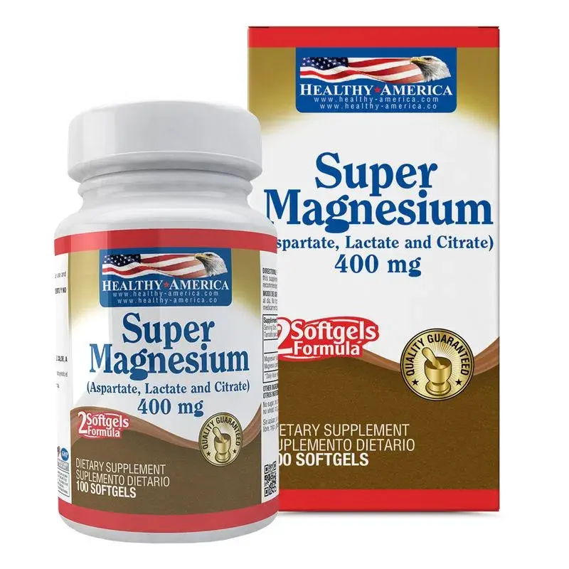 SUPER MAGNESIUM FORMULA 400 MG (X 100 SOFT) Healthy America