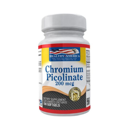 CHROMIUM PICOLINATE 200MCG (Frasco x 100 cap) HEALTHY AMERICA