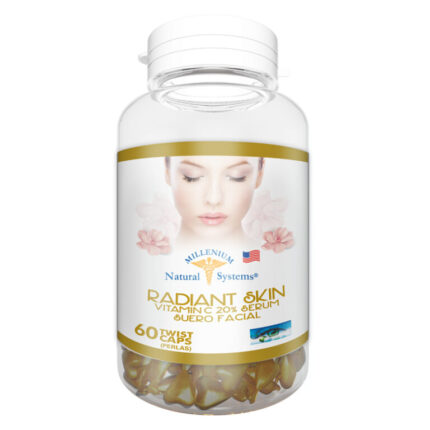 CUIDADO PERSONAL RADIANT SKIN VITAMIN C & SERUM – Frasco x 60 Twist Caps – MNS Millenium Natural Systems CUIDADO DE LA PIEL