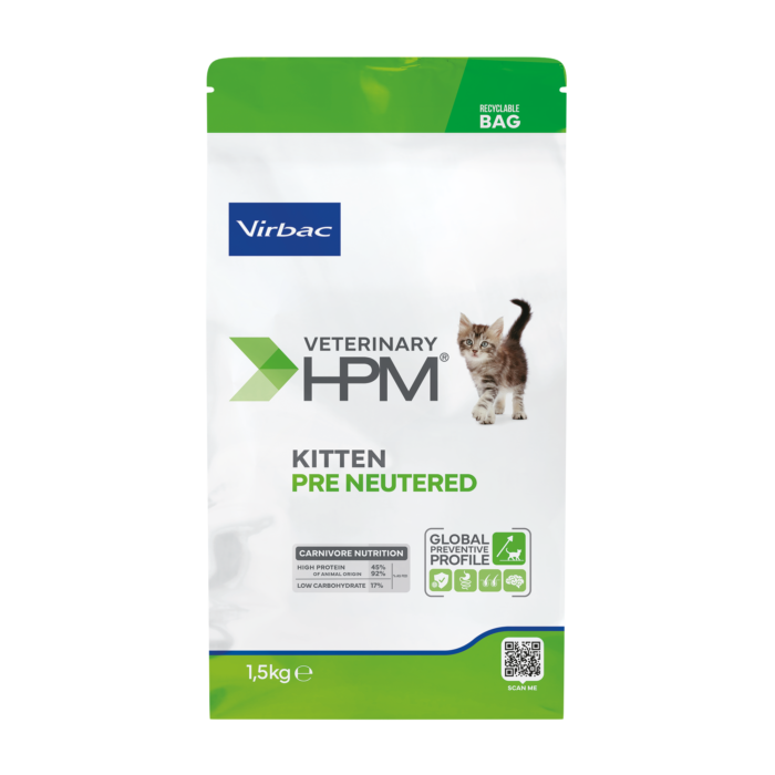 VIRBAC HPM KITTEN PRE-NEUTERED CAT x 1.5 Kg ALIMENTO MASCOTAS - Imagen 2