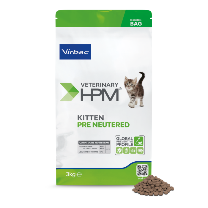 VIRBAC HPM KITTEN PRE-NEUTERED CAT x 3 Kg ALIMENTO MASCOTAS - Imagen 2