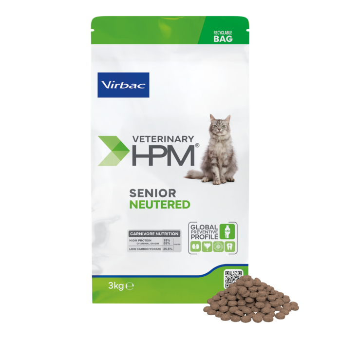 VIRBAC HPM SENIOR NEUTERED CAT X 3 Kg HPM, ALIMENTO MASCOTAS - Imagen 2