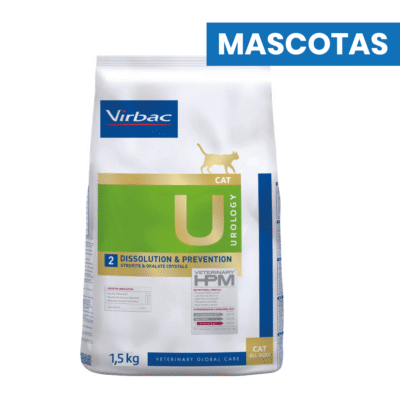 MASCOTAS VIRBAC HPM CAT UROLOGY DISSOLUTION & PREVENTION 2 – Manejo Integral de Calculos Urinarios -1.5 kg ALIMENTOS VET GATOS