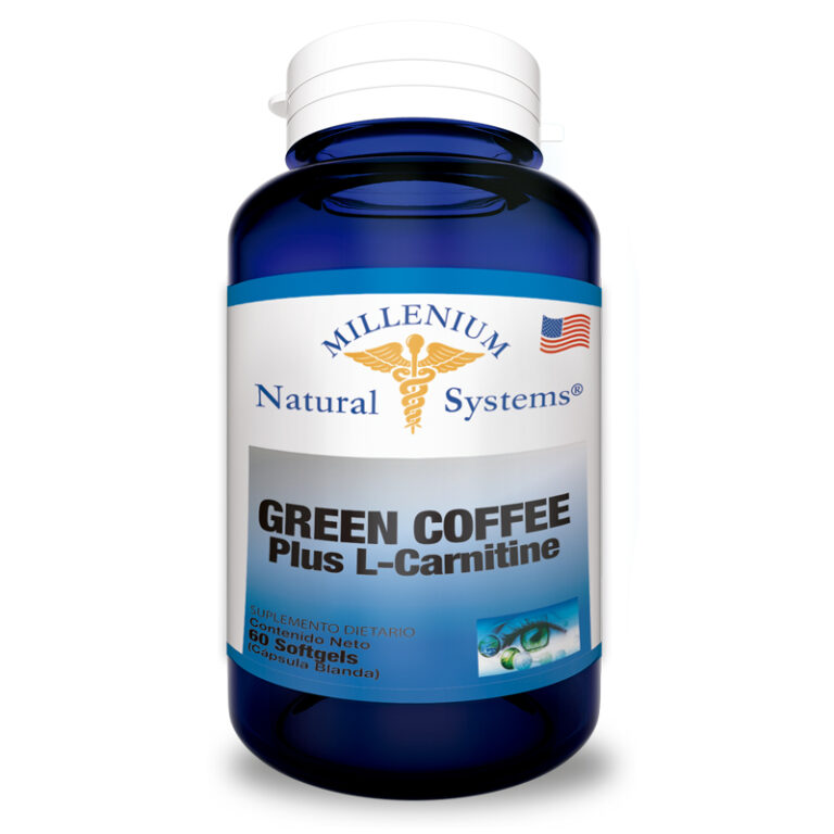 GREEN COFFEE PLUS L CARNITINE - Quemador Frasco x 60 Softgels - MNS Millenium Natural Systems - Imagen 1
