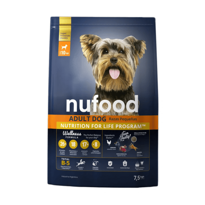NUFOOD ADULTO RAZA PEQUEÑA X 3 KG, ALIMENTO MASCOTAS - Imagen 1