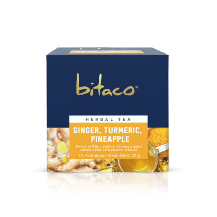 ALIMENTOS Y BEBIDAS INFUSIÓN HERBAL GINGER, TURMERIC, PINEAPPLE (CAJA X 10 SOBRES) BITACO BEBIDAS