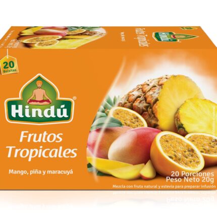 ALIMENTOS Y BEBIDAS INFUSIÓN FRUTAL FRUTOS TROPICALES X20 HINDU BEBIDAS