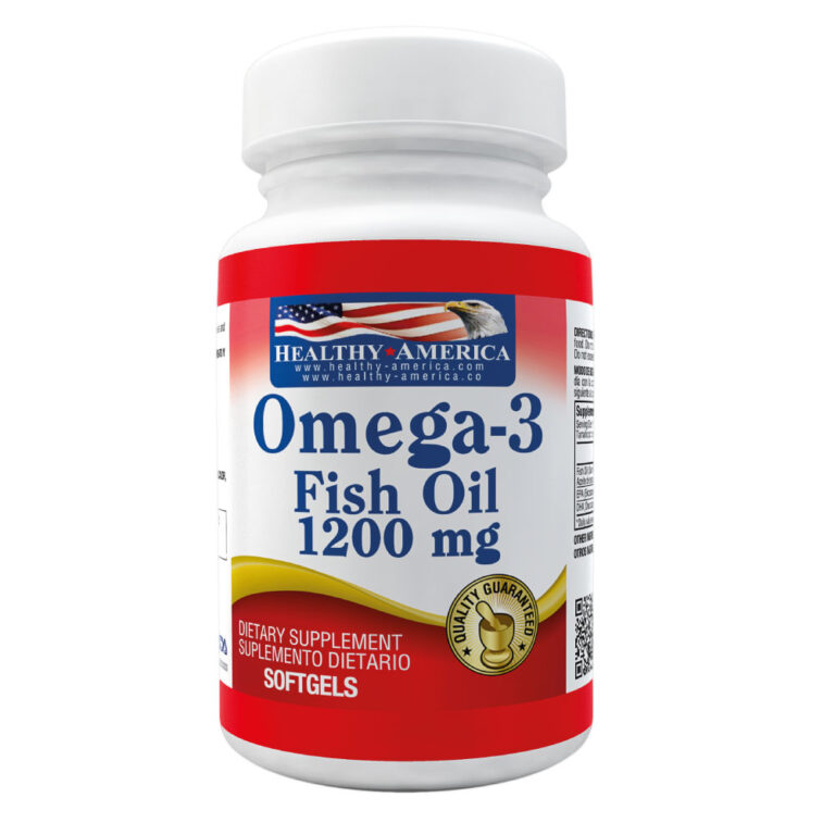 OMEGA 3 FISH OIL 1200 mg (Frasco x 100 cap) HEALTHY AMERICA - Imagen 1