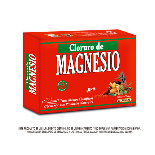 CLORURO DE MAGNESIO CAJA BLISTER X 30 CAPSULAS NATURAL FRESHLY