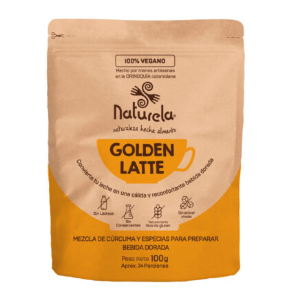 ALIMENTOS Y BEBIDAS GOLDEN LATTE (Mezcla de Curcuma Y Especias X 100 GR) NATURELA ALIMENTO EN POLVO