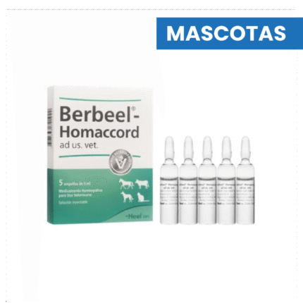 MASCOTAS BERBEEL HOMACCORD AD US VET x 5 ML (Caja x 5 Ampollas) HEEL VETERINARIO HEEL VET