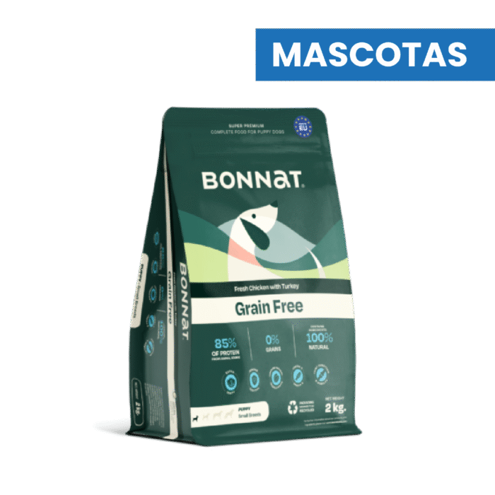 BONNAT GRAIN FREE CANINE PUPPY SMALL BREEDS 2 KG, ALIMENTO MASCOTAS - Imagen 1