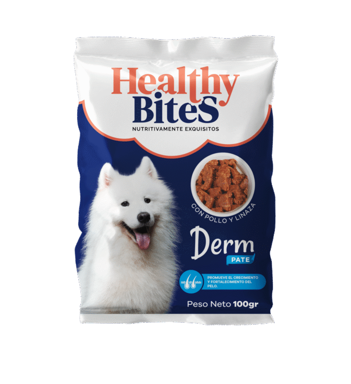 HEALTHY BITES PATÉ PERRO DERM caja por 12 unidades ALIMENTO MASCOTAS - Imagen 2