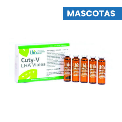 CUTY-V - LHA - Viales x 10 ml - Caja x 5 Ampollas - Veterinario Mascotas