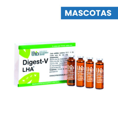 MASCOTAS DIGEST-V LHA – Viales x 10 ml – Caja x 5 Ampollas – Veterinario Mascotas LHA VET