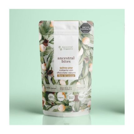 ALIMENTOS Y BEBIDAS ANCESTRAL ORGANICS QUINOA POP CUBIERTA CON CHOCOLATE OSCURO X2 UND ANCESTRAL ORGANICS